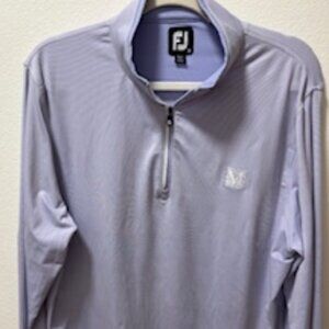 FJ (FootJoy) Men's Lavender Pullover  (lavender and white)